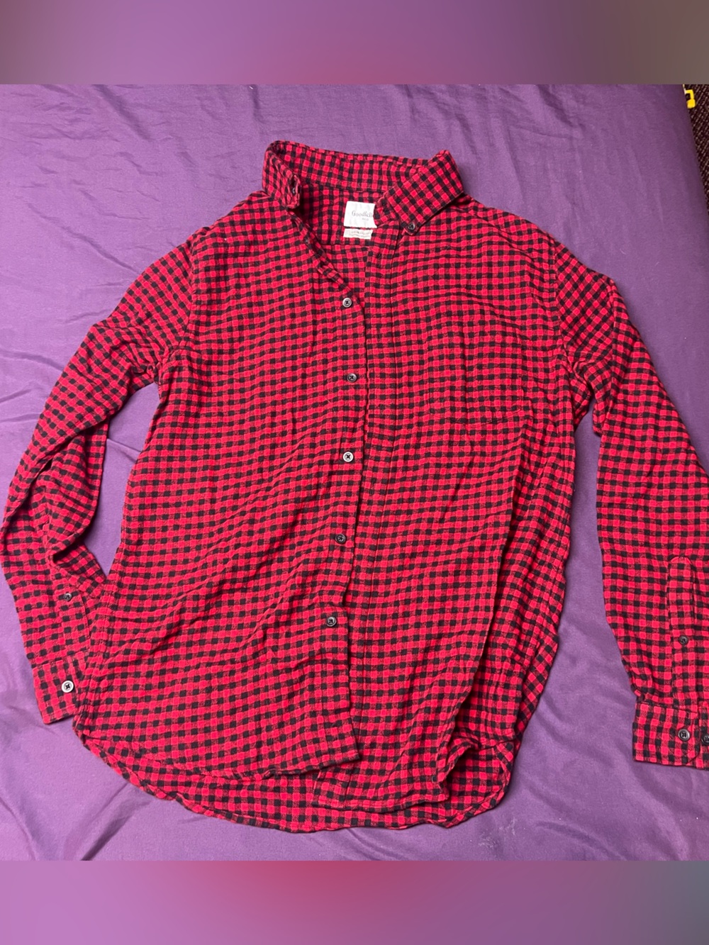 Goodfellow & Co Red and Black Plaid Shirt